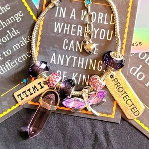 2 for 40 Silver rope Bullet Pendant charm